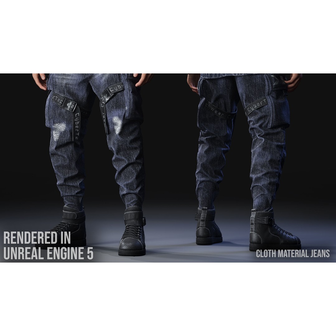 Techwear Character 3D Model – Low Poly Rigged Game Asset, FBX - View 9