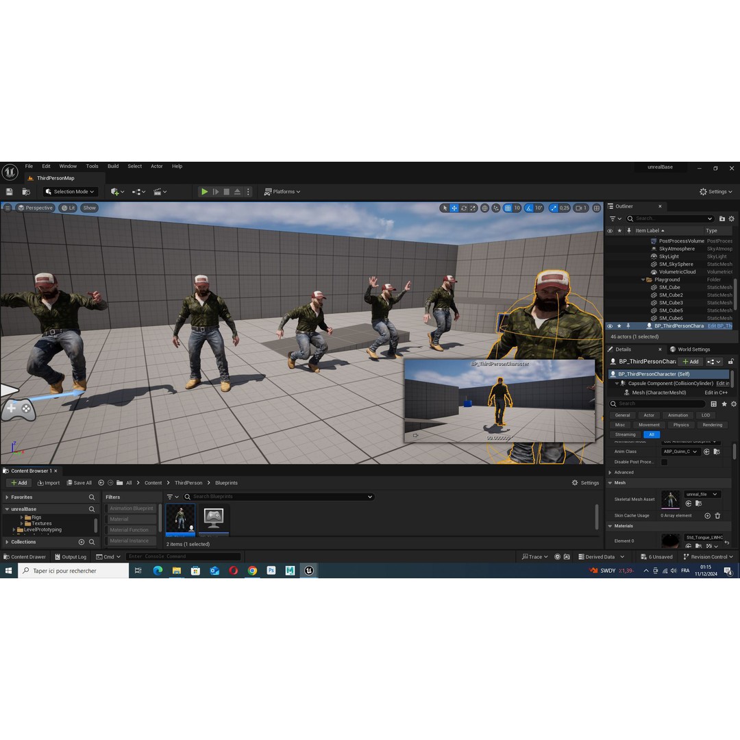 Realistic Bearded Lumberjack 3D Model – Low Poly Rigged Character, FBX - View 13