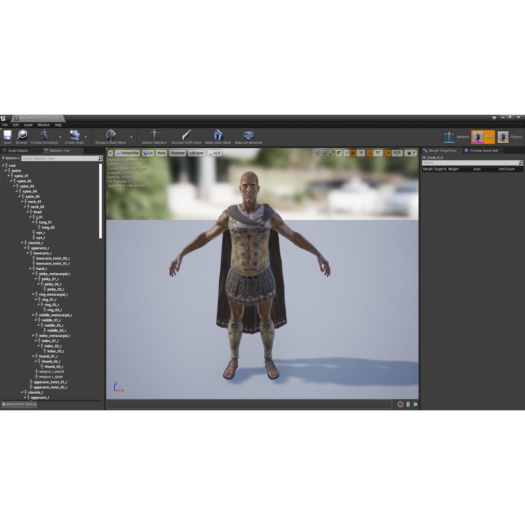 Greek Royal Heavy Hoplite 3D Model – Low Poly Rigged Character for Games - View 11