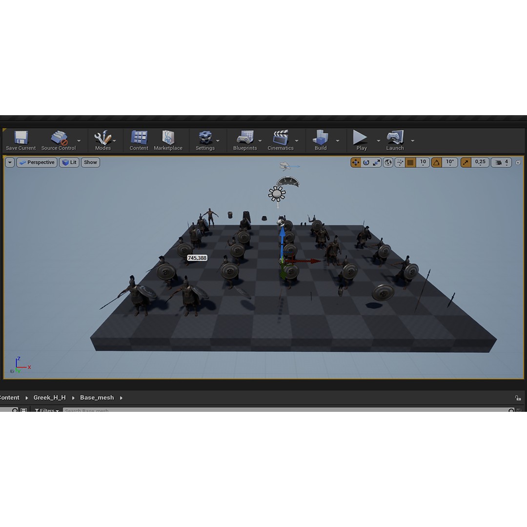 Greek Royal Heavy Hoplite 3D Model – Low Poly Rigged Character for Games - View 12
