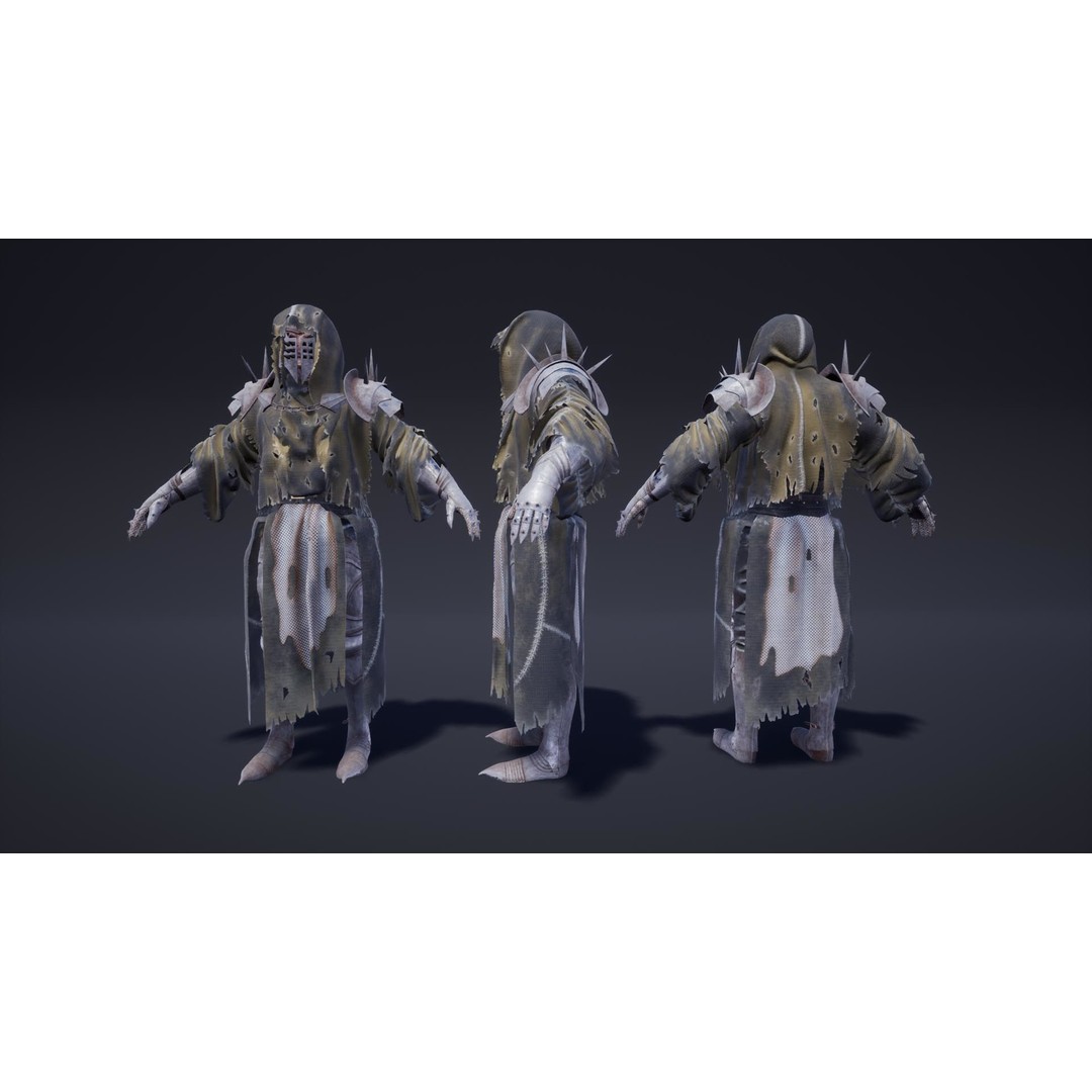 Fantasy Warriors 3D Model – Low Poly Game Asset, Rigged, FBX - View 13