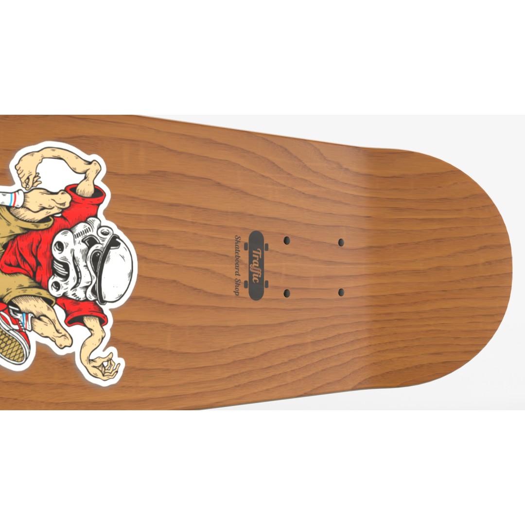Four Realistic Skateboards 3D Model – High-Quality PBR Textures, FBX & OBJ Formats - View 10
