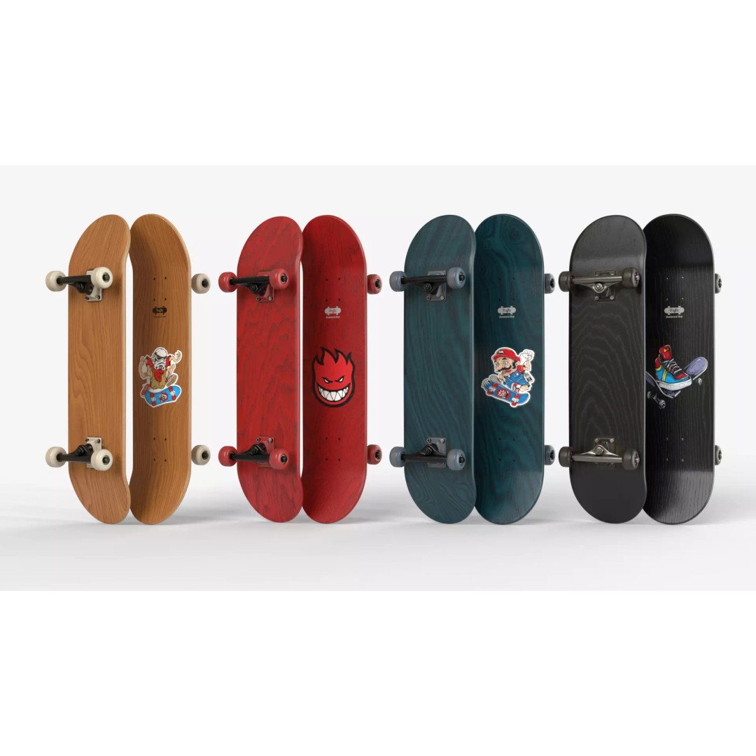 Four Realistic Skateboards 3D Model – High-Quality PBR Textures, FBX & OBJ Formats - View 2