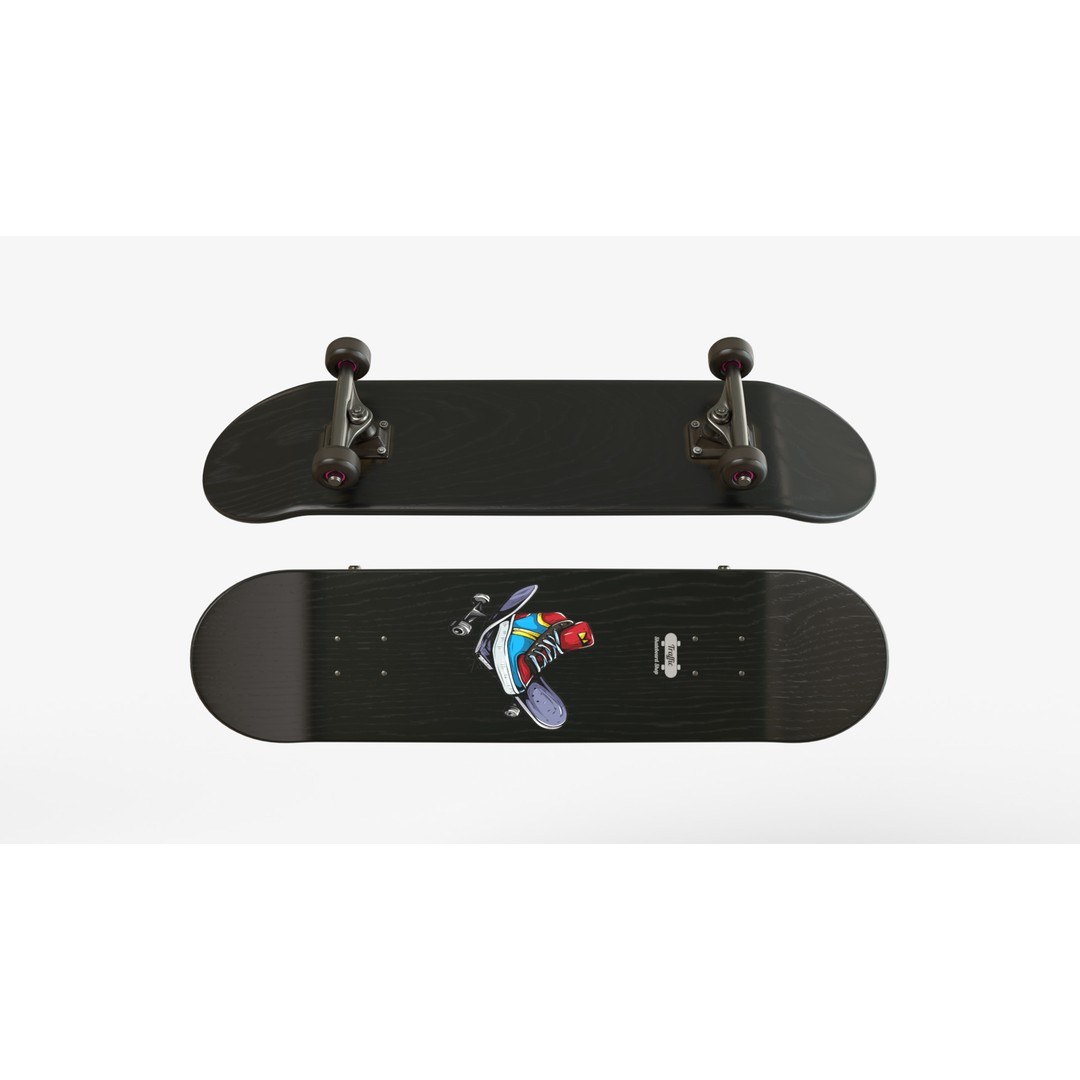 Four Realistic Skateboards 3D Model – High-Quality PBR Textures, FBX & OBJ Formats - View 6