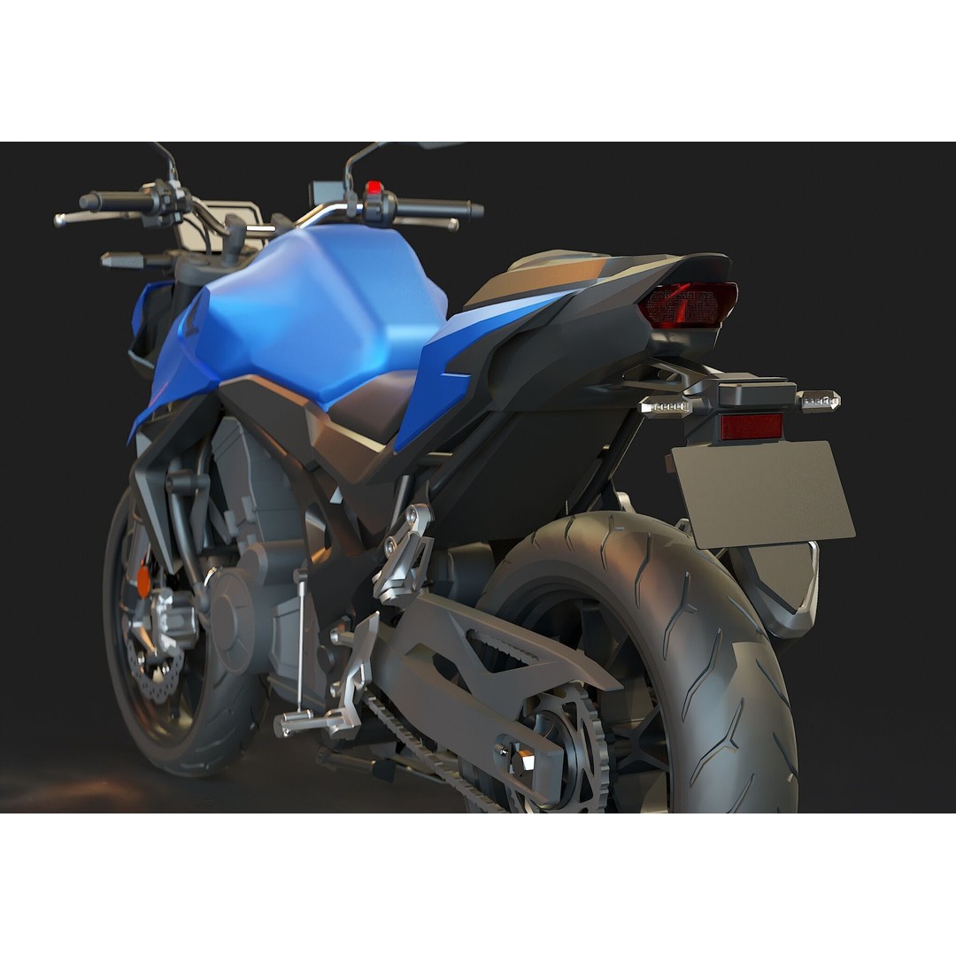 Honda CB750 Hornet 2025 3D Model – Realistic Motorcycle Base Mesh, FBX