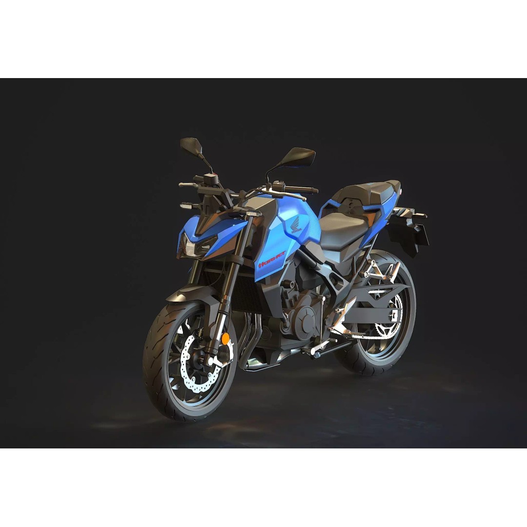 Honda CB750 Hornet 2025 3D Model – Realistic Motorcycle Base Mesh, FBX - View 2