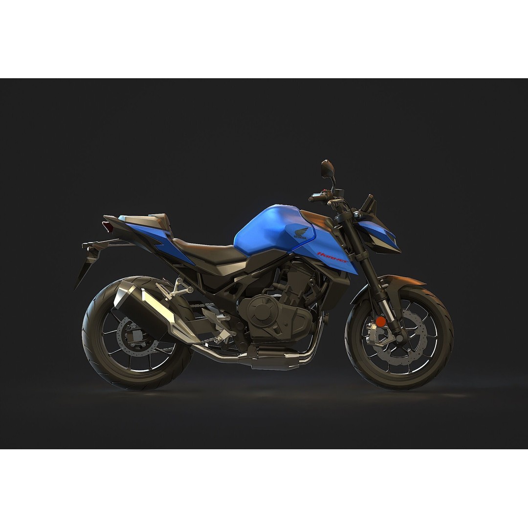 Honda CB750 Hornet 2025 3D Model – Realistic Motorcycle Base Mesh, FBX - View 5