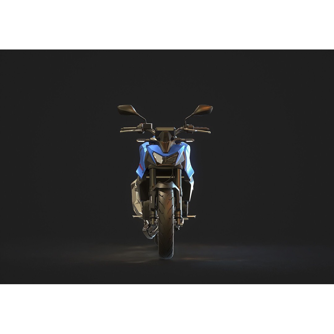 Honda CB750 Hornet 2025 3D Model – Realistic Motorcycle Base Mesh, FBX - View 6