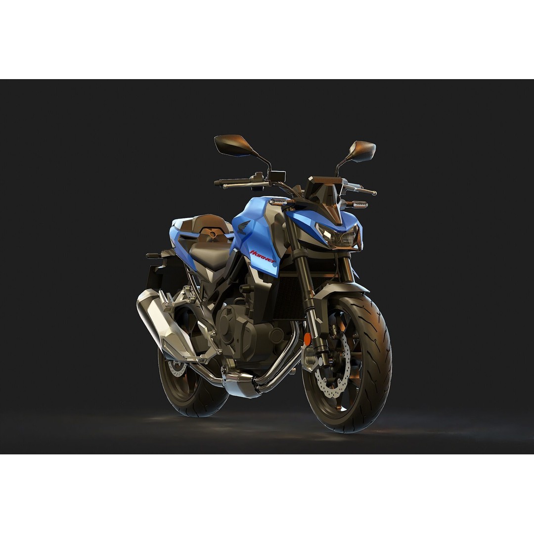 Honda CB750 Hornet 2025 3D Model – Realistic Motorcycle Base Mesh, FBX - View 8