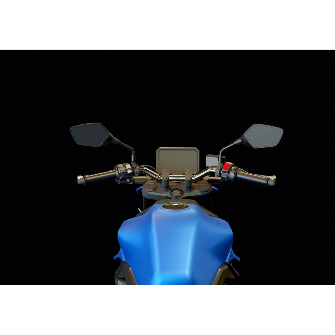 Honda CB750 Hornet 2025 3D Model – Realistic Motorcycle Base Mesh, FBX - View 9
