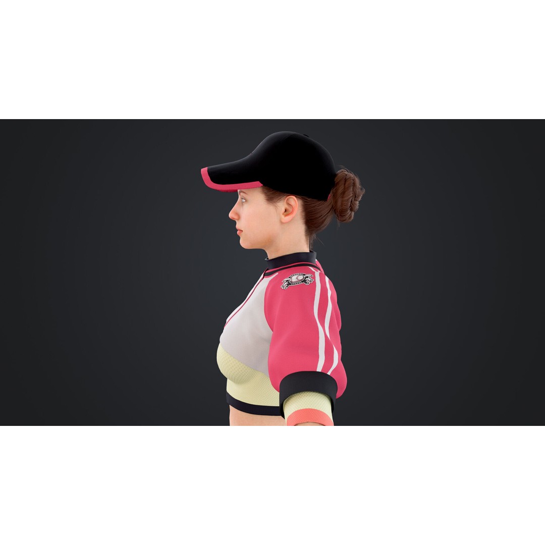 Baseballer 3D Model – Low Poly Rigged Character for Animation - View 13