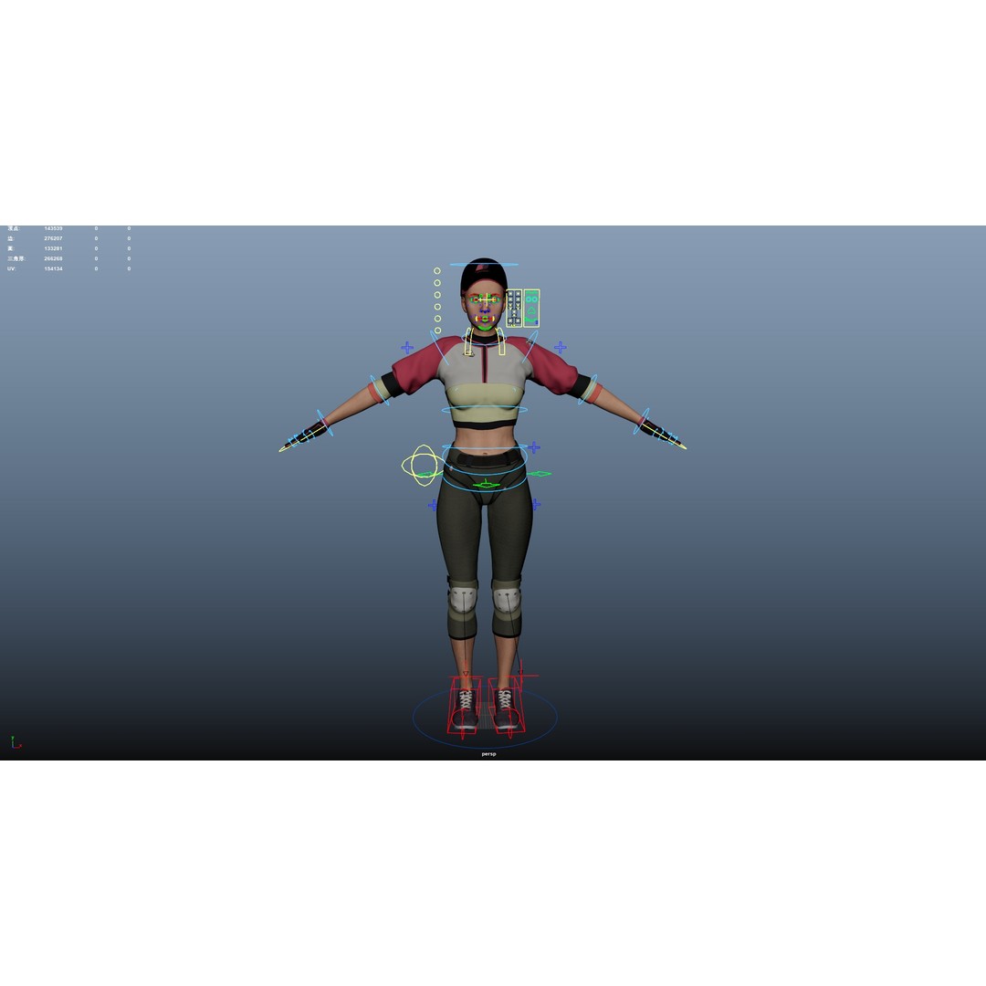 Baseballer 3D Model – Low Poly Rigged Character for Animation - View 21