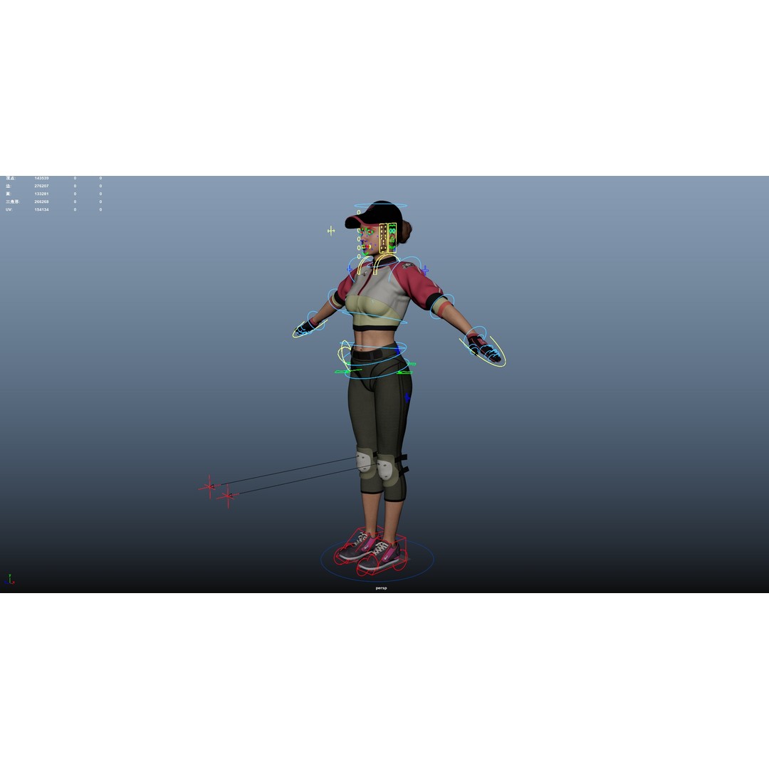 Baseballer 3D Model – Low Poly Rigged Character for Animation - View 23
