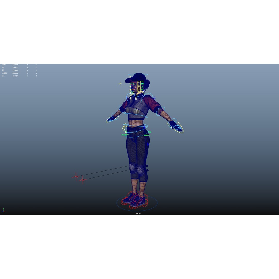 Baseballer 3D Model – Low Poly Rigged Character for Animation - View 24