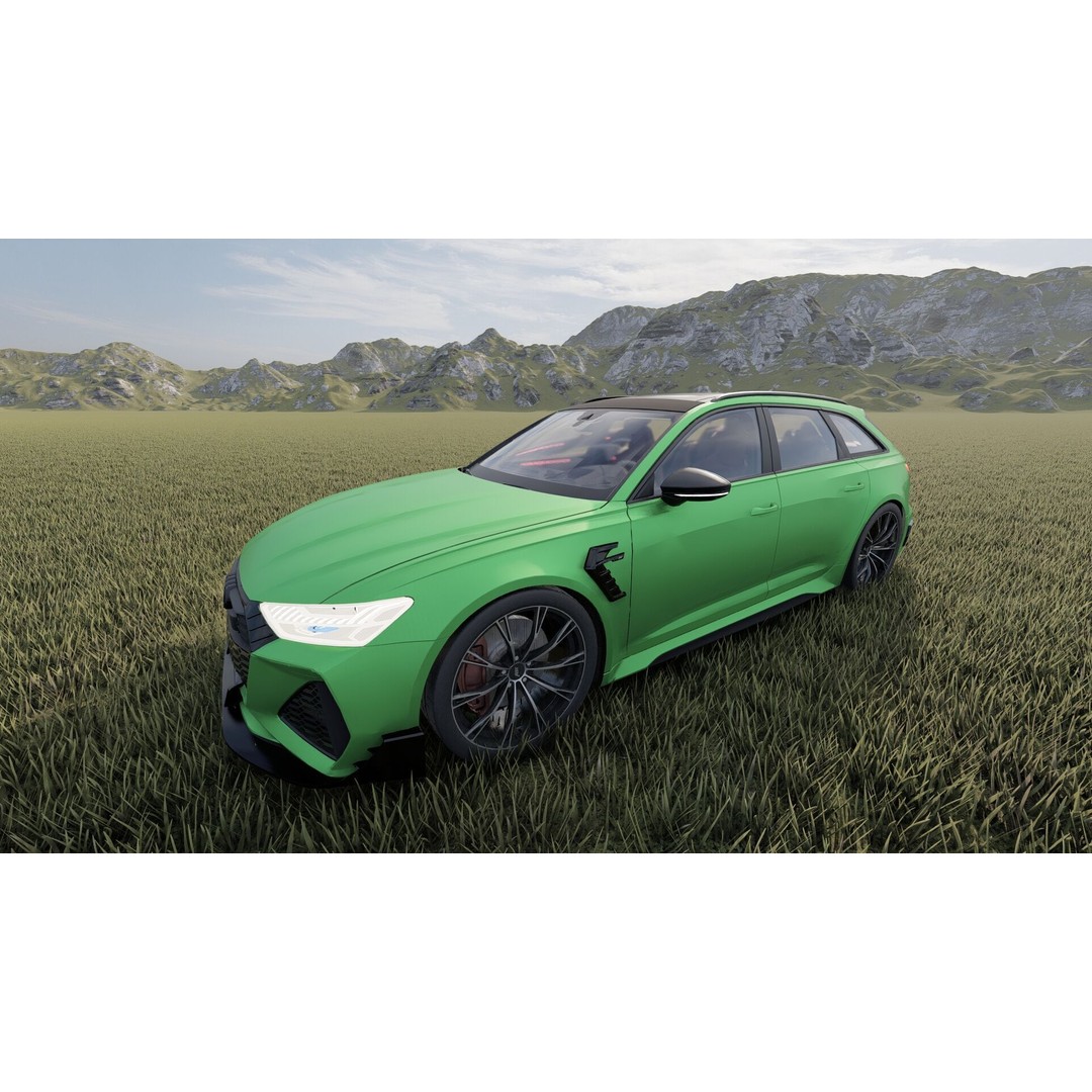Audi RS6-R Avant 3D Model – High Poly Vehicle with Interior, FBX - View 10