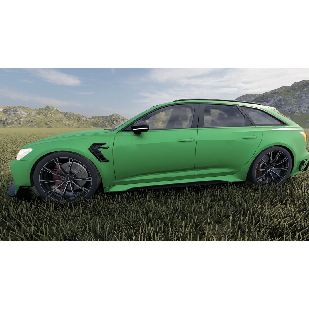 Audi RS6-R Avant 3D Model – High Poly Vehicle with Interior, FBX - View 11