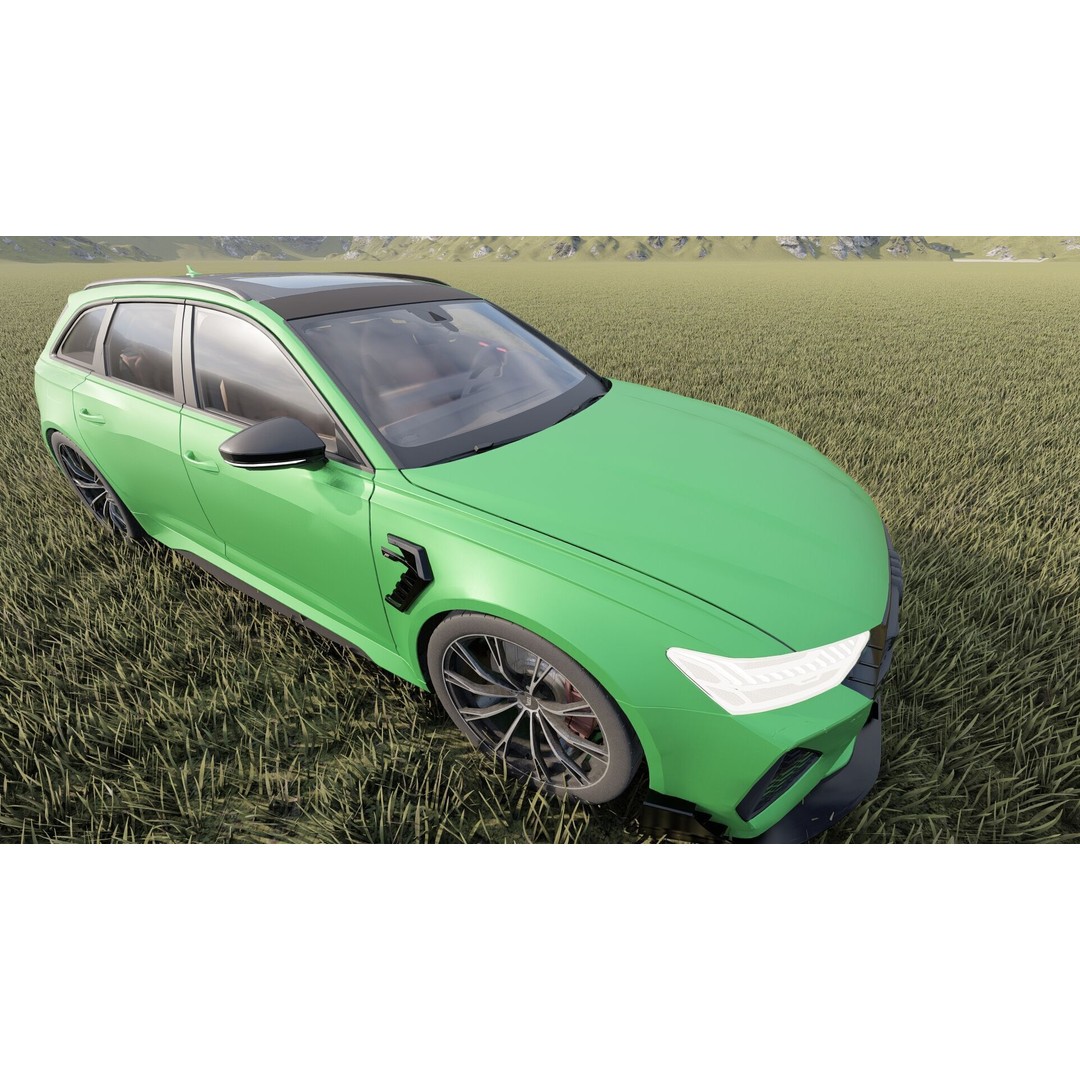 Audi RS6-R Avant 3D Model – High Poly Vehicle with Interior, FBX - View 16
