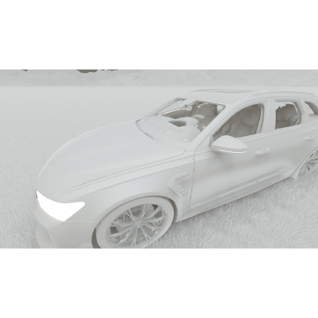Audi RS6-R Avant 3D Model – High Poly Vehicle with Interior, FBX - View 39