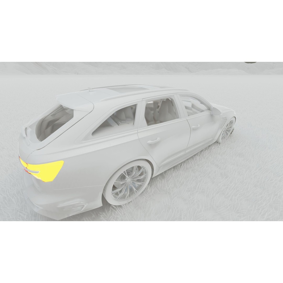 Audi RS6-R Avant 3D Model – High Poly Vehicle with Interior, FBX - View 42