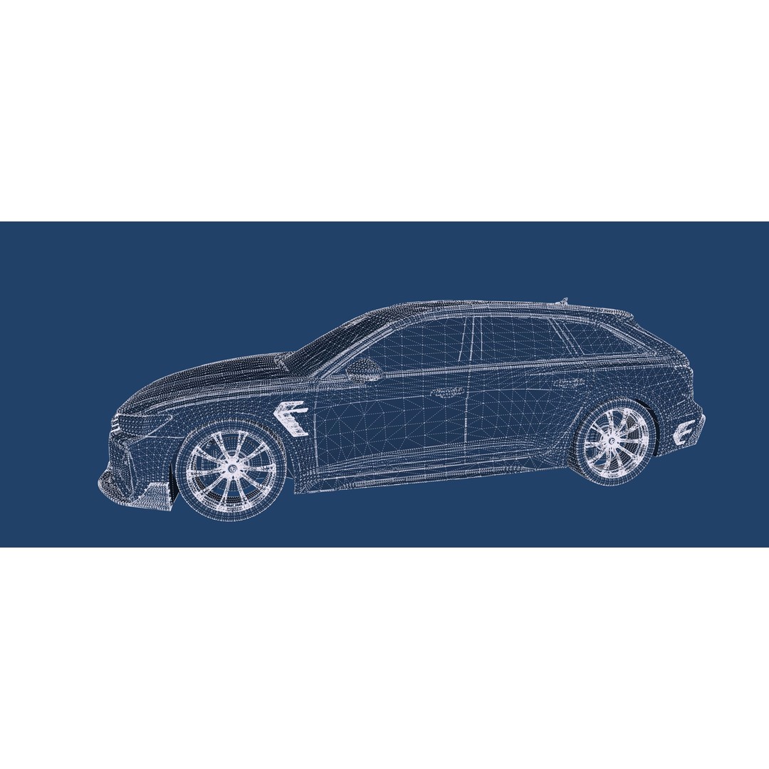 Audi RS6-R Avant 3D Model – High Poly Vehicle with Interior, FBX - View 47