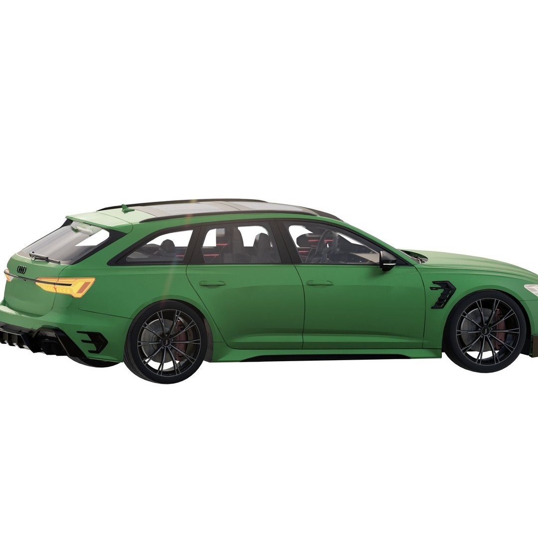 Audi RS6-R Avant 3D Model – High Poly Vehicle with Interior, FBX - View 5