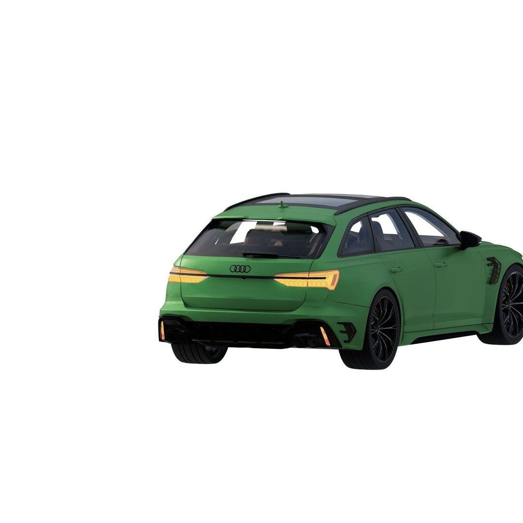 Audi RS6-R Avant 3D Model – High Poly Vehicle with Interior, FBX - View 6