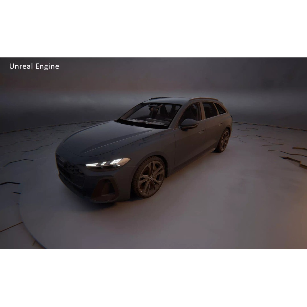 2025 Audi A5 Avant 3D Model – Photorealistic Vehicle Asset, FBX, OBJ - View 30