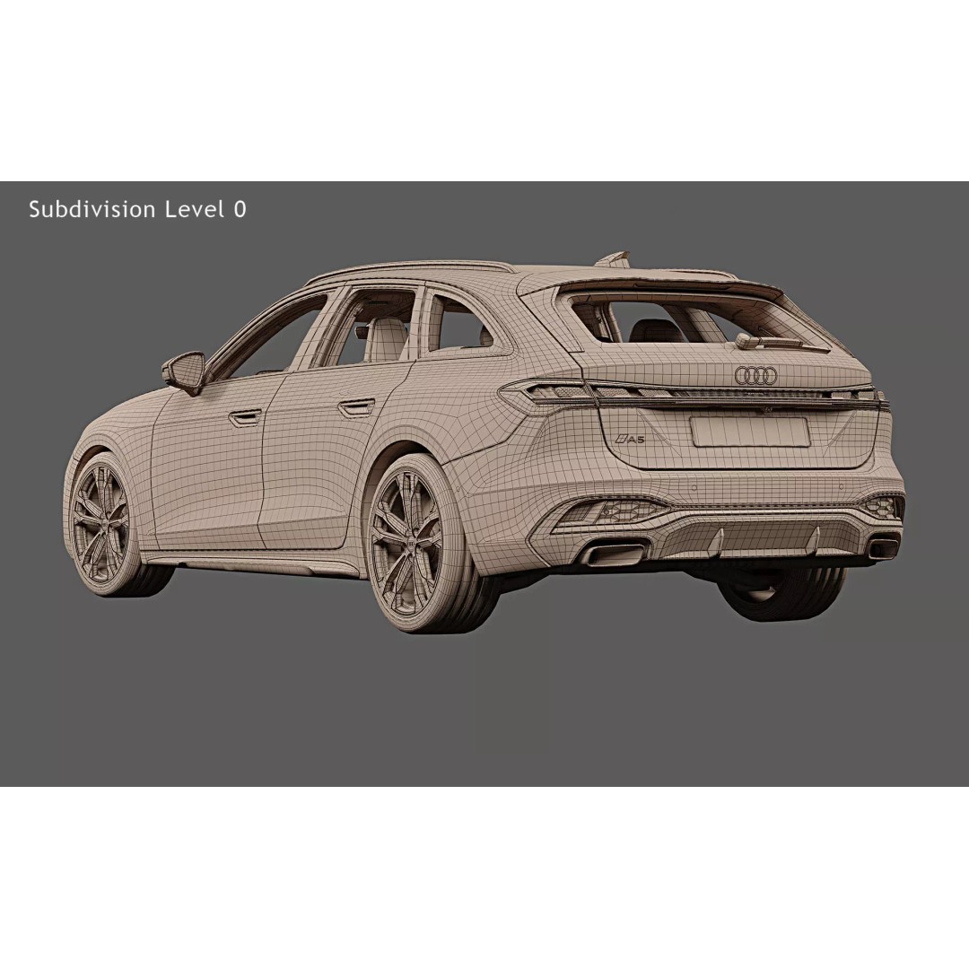 2025 Audi A5 Avant 3D Model – Photorealistic Vehicle Asset, FBX, OBJ - View 33