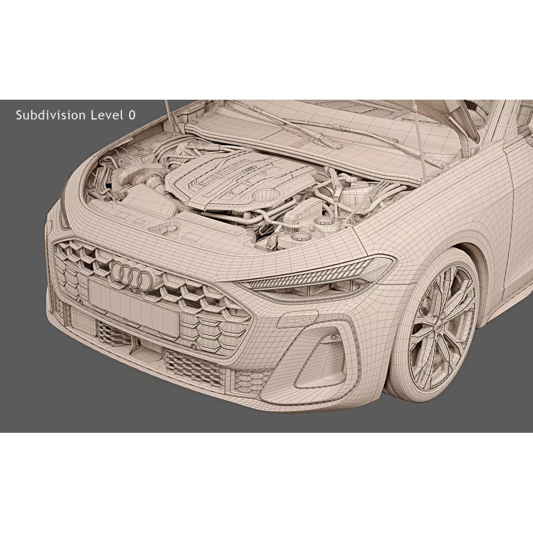2025 Audi A5 Avant 3D Model – Photorealistic Vehicle Asset, FBX, OBJ - View 35