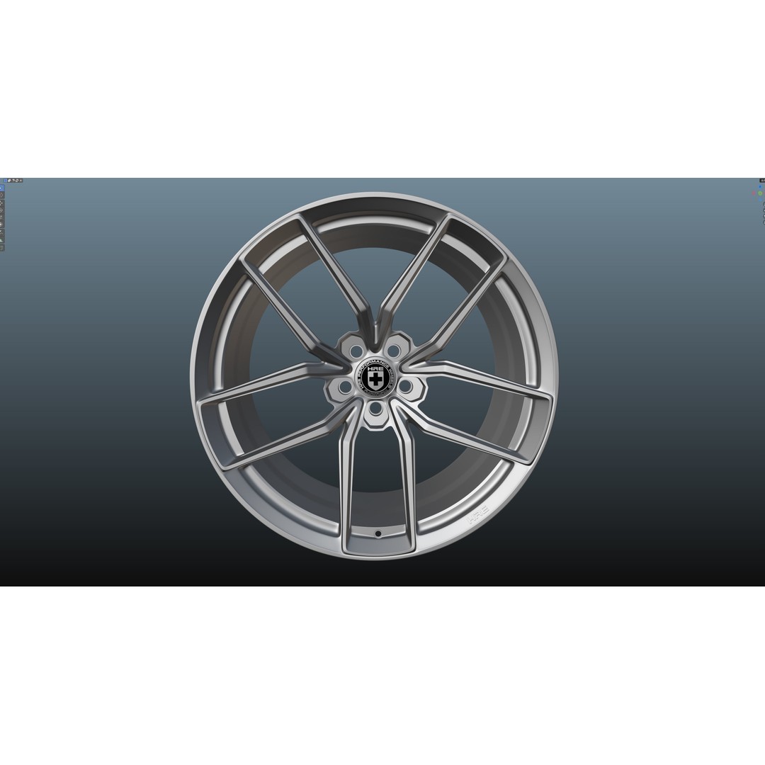 HRE FF21 3D Model – Low Poly Vehicle Wheel, PBR Textures, FBX - View 13
