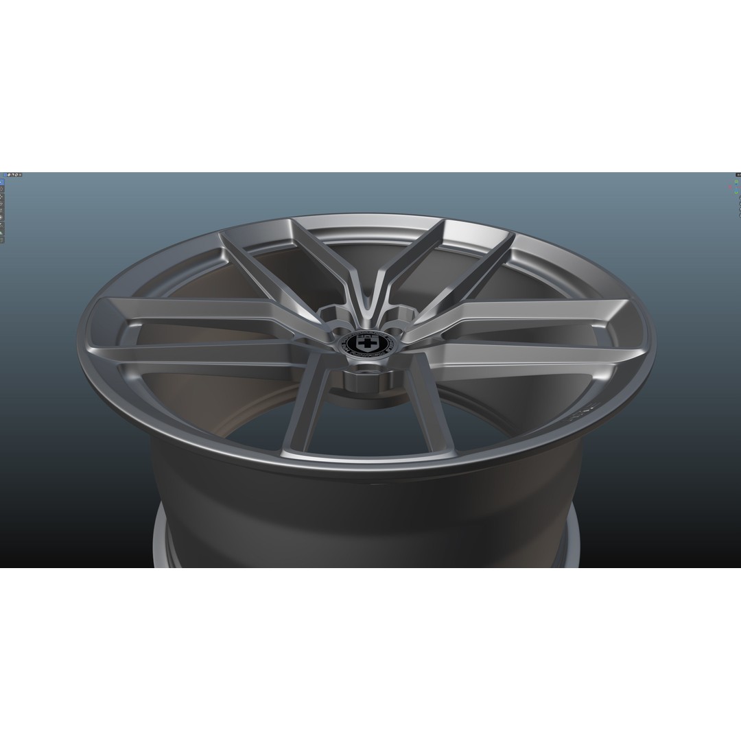 HRE FF21 3D Model – Low Poly Vehicle Wheel, PBR Textures, FBX - View 15