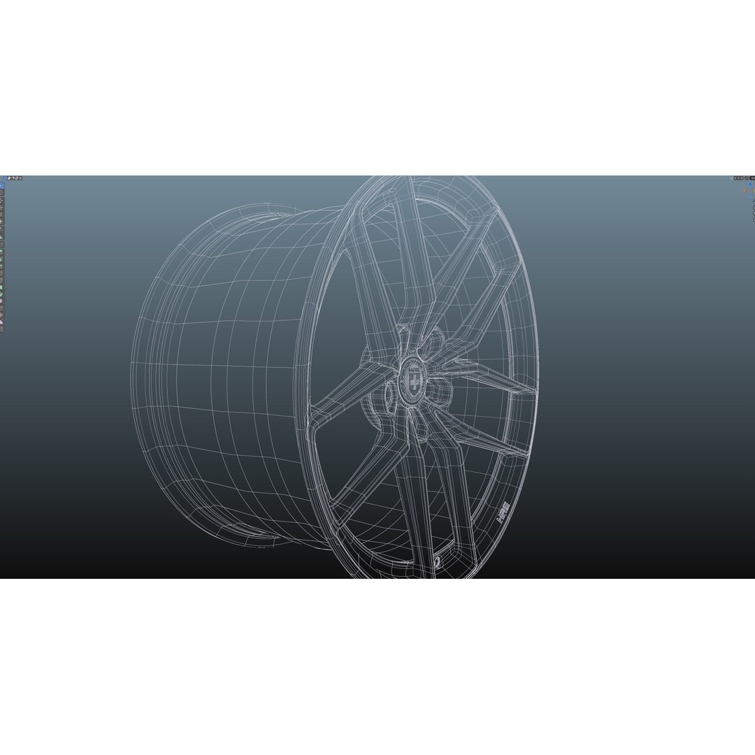 HRE FF21 3D Model – Low Poly Vehicle Wheel, PBR Textures, FBX - View 20
