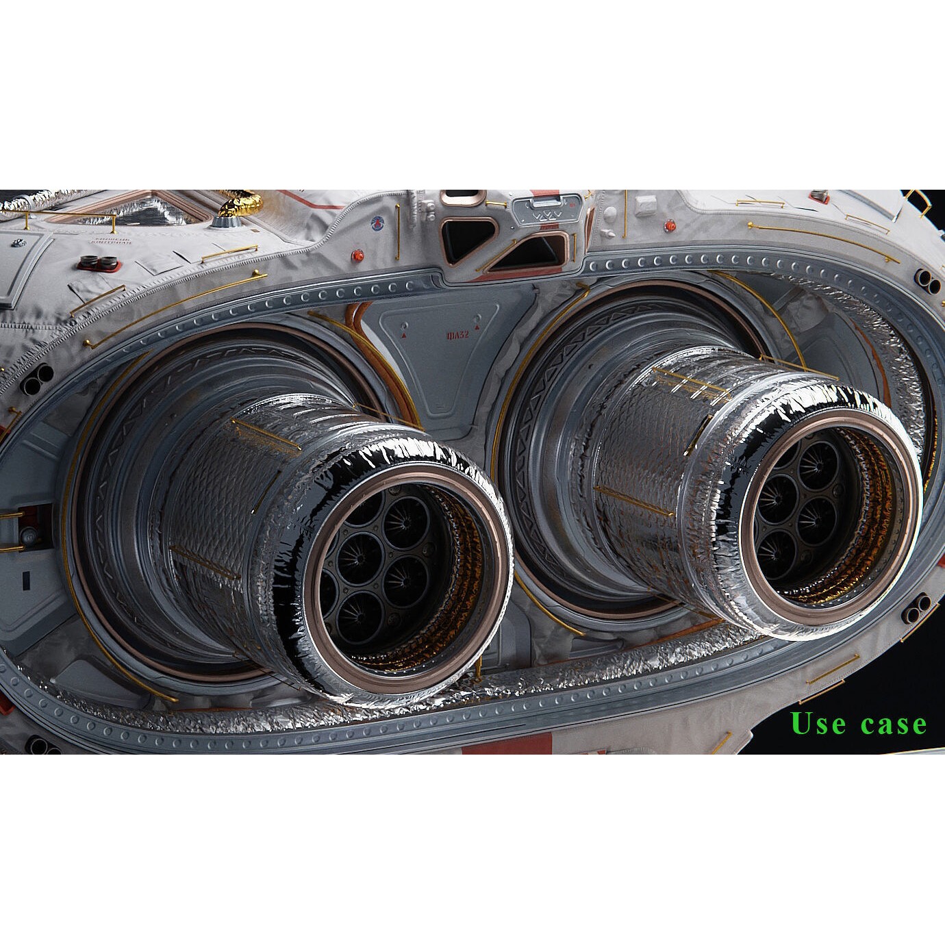 Spacecraft Insulation Tiling Textures - PBR Materials 3D Model - View 3