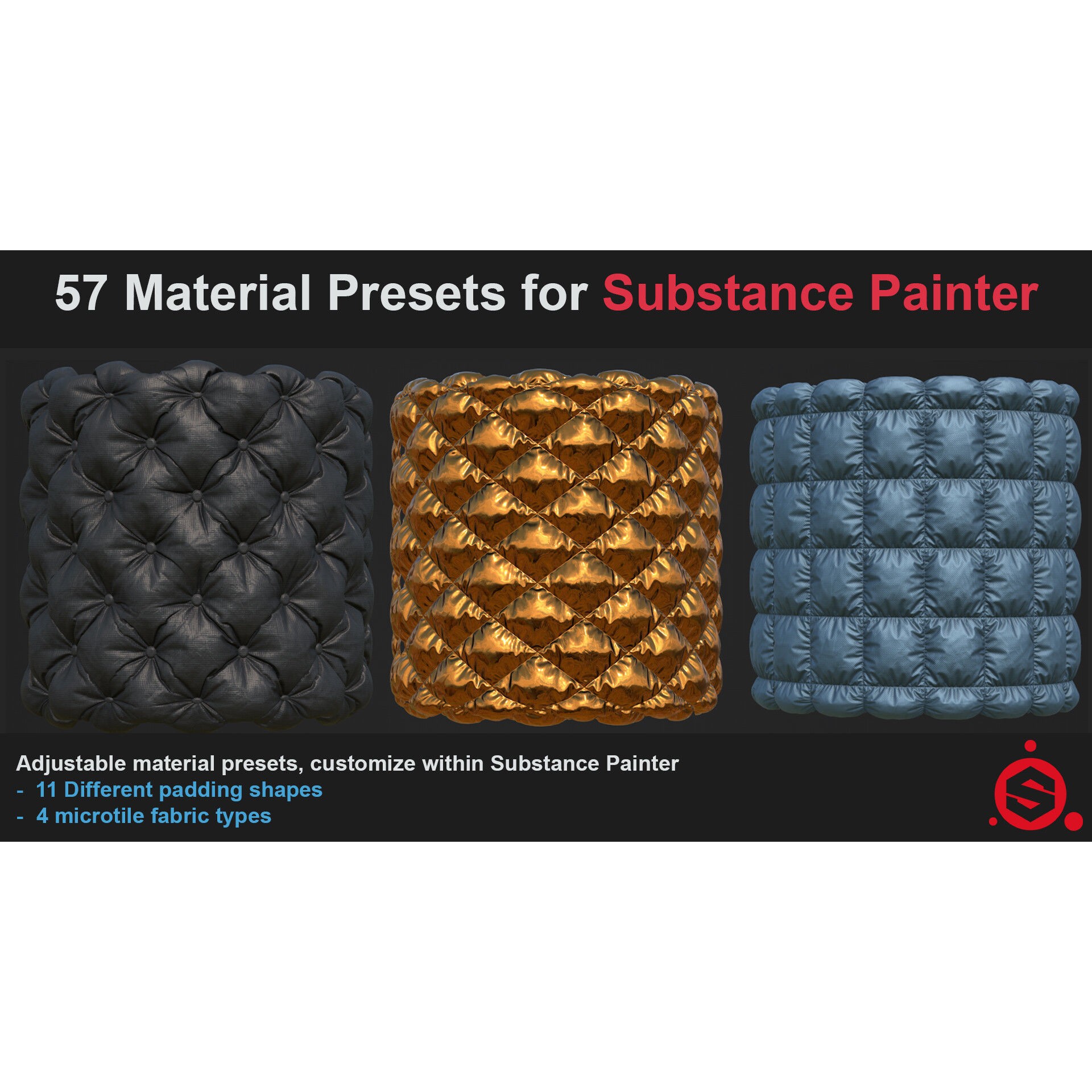 Spacecraft Insulation Tiling Textures - PBR Materials 3D Model - View 4