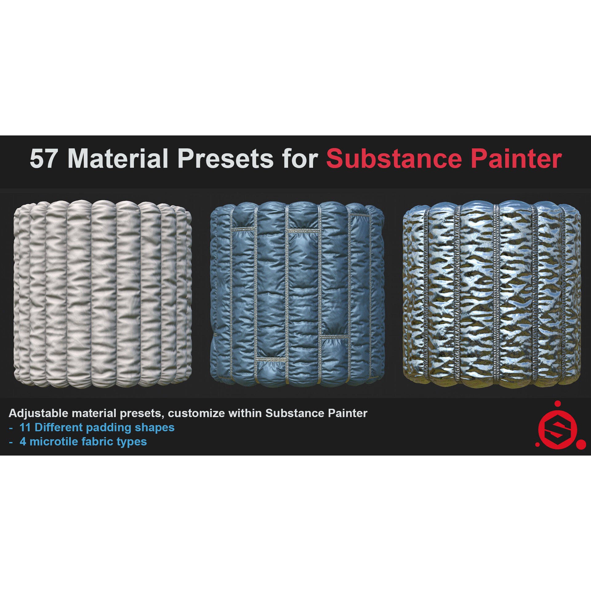 Spacecraft Insulation Tiling Textures - PBR Materials 3D Model - View 5