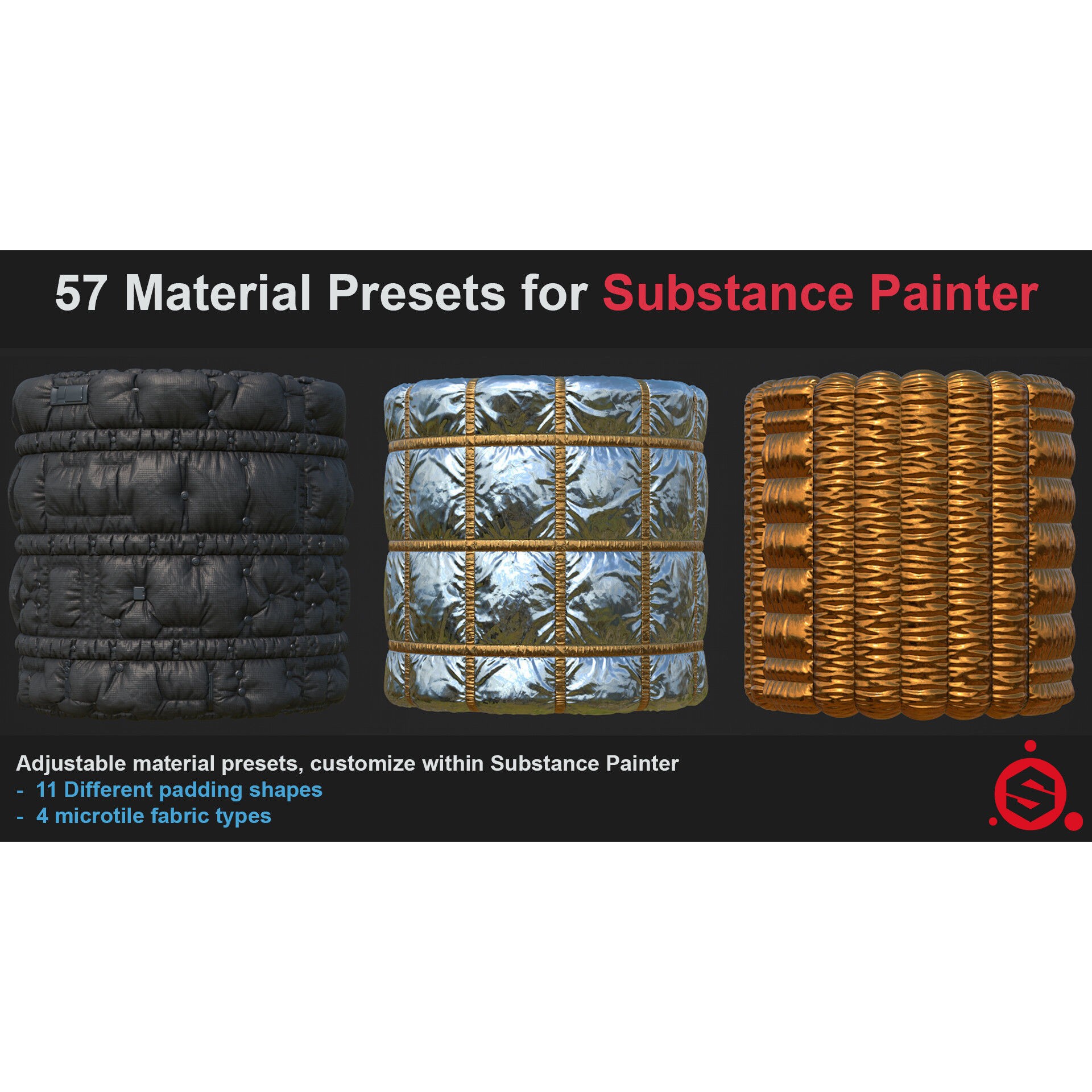 Spacecraft Insulation Tiling Textures - PBR Materials 3D Model - View 6