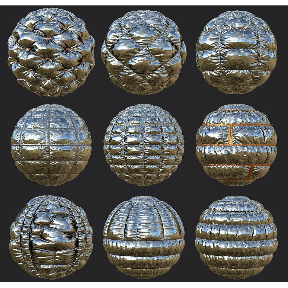 Spacecraft Insulation Tiling Textures - PBR Materials 3D Model - View 9