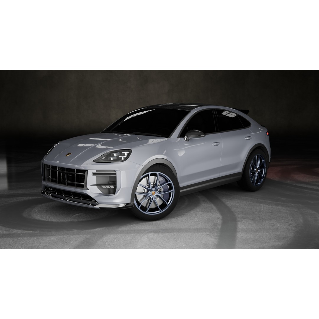 Porsche Cayenne Turbo GT 2024 3D Model – High Poly Rigged Asset, Blender, FBX, OBJ - View 4