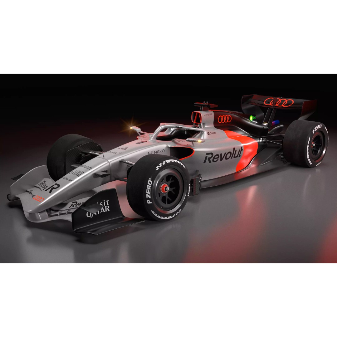 2026 Audi F1 Showcar 3D Model – Low Poly Racing Asset, PBR, FBX - View 3