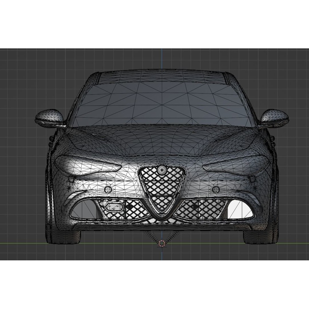 Alfa Romeo Giulia Quadrifoglio 3D Model – High Poly PBR Game Asset, FBX/OBJ/GLB - View 11