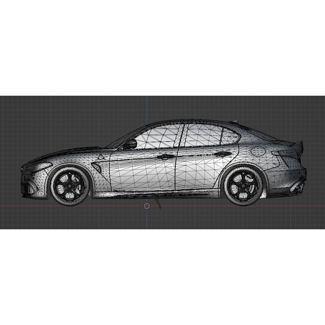 Alfa Romeo Giulia Quadrifoglio 3D Model – High Poly PBR Game Asset, FBX/OBJ/GLB - View 12