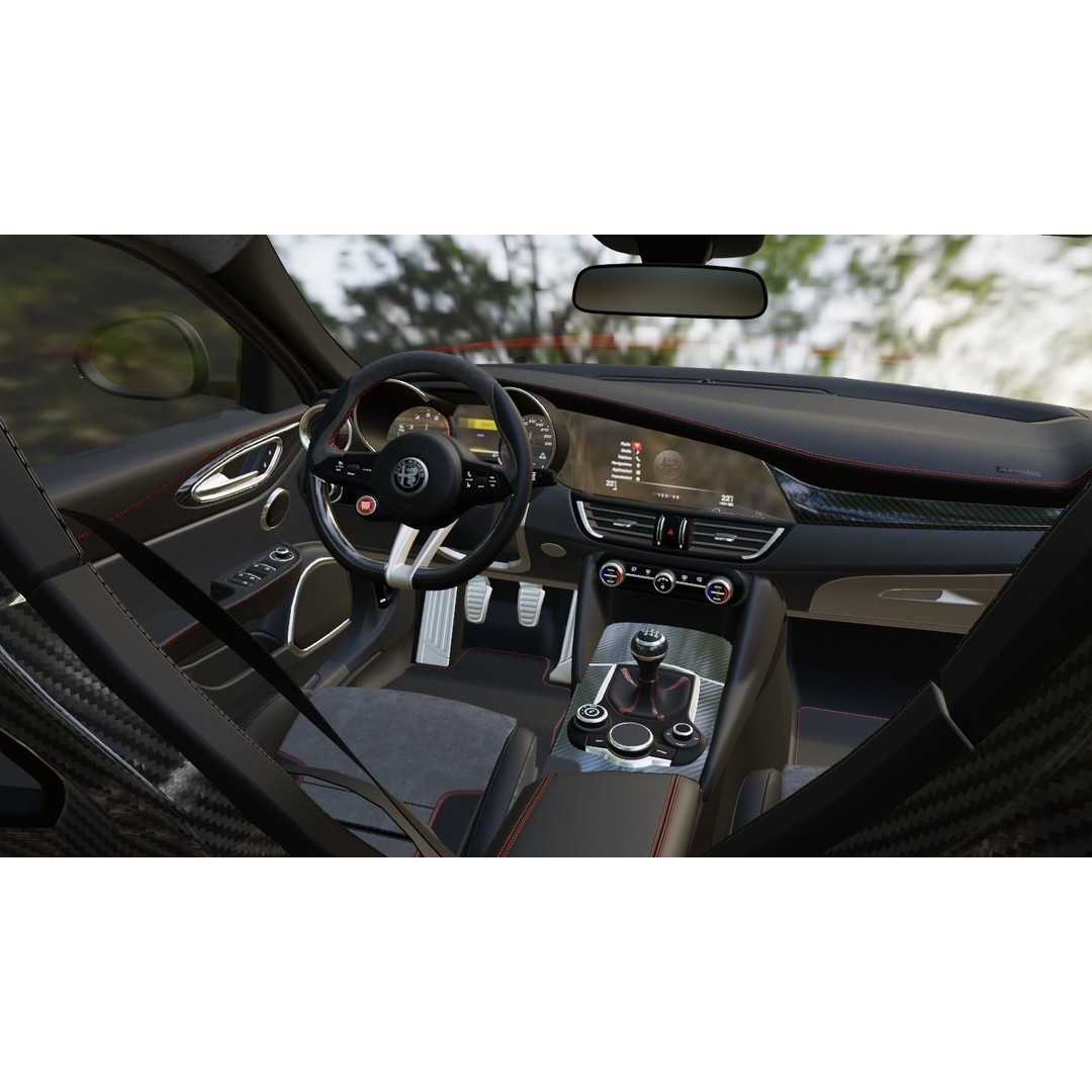 Alfa Romeo Giulia Quadrifoglio 3D Model – High Poly PBR Game Asset, FBX/OBJ/GLB - View 6
