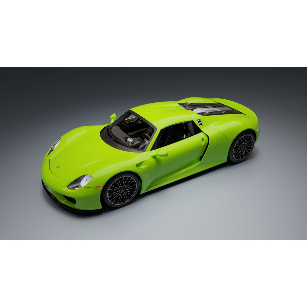 Porsche 918 Spyder 3D Model – Low Poly Game-Ready Asset, FBX, Blender - View 18
