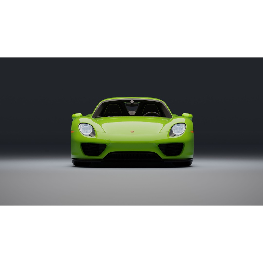 Porsche 918 Spyder 3D Model – Low Poly Game-Ready Asset, FBX, Blender - View 27