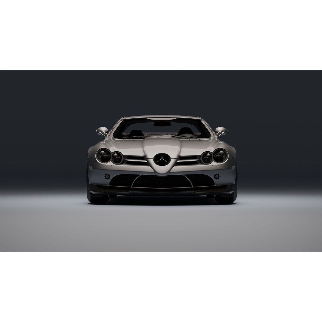 Mercedes-Benz SLR McLaren 722 3D Model – Low Poly Game-Ready Asset, Blender, FBX, OBJ