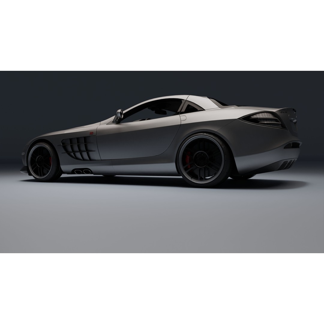 Mercedes-Benz SLR McLaren 722 3D Model – Low Poly Game-Ready Asset, Blender, FBX, OBJ - View 13