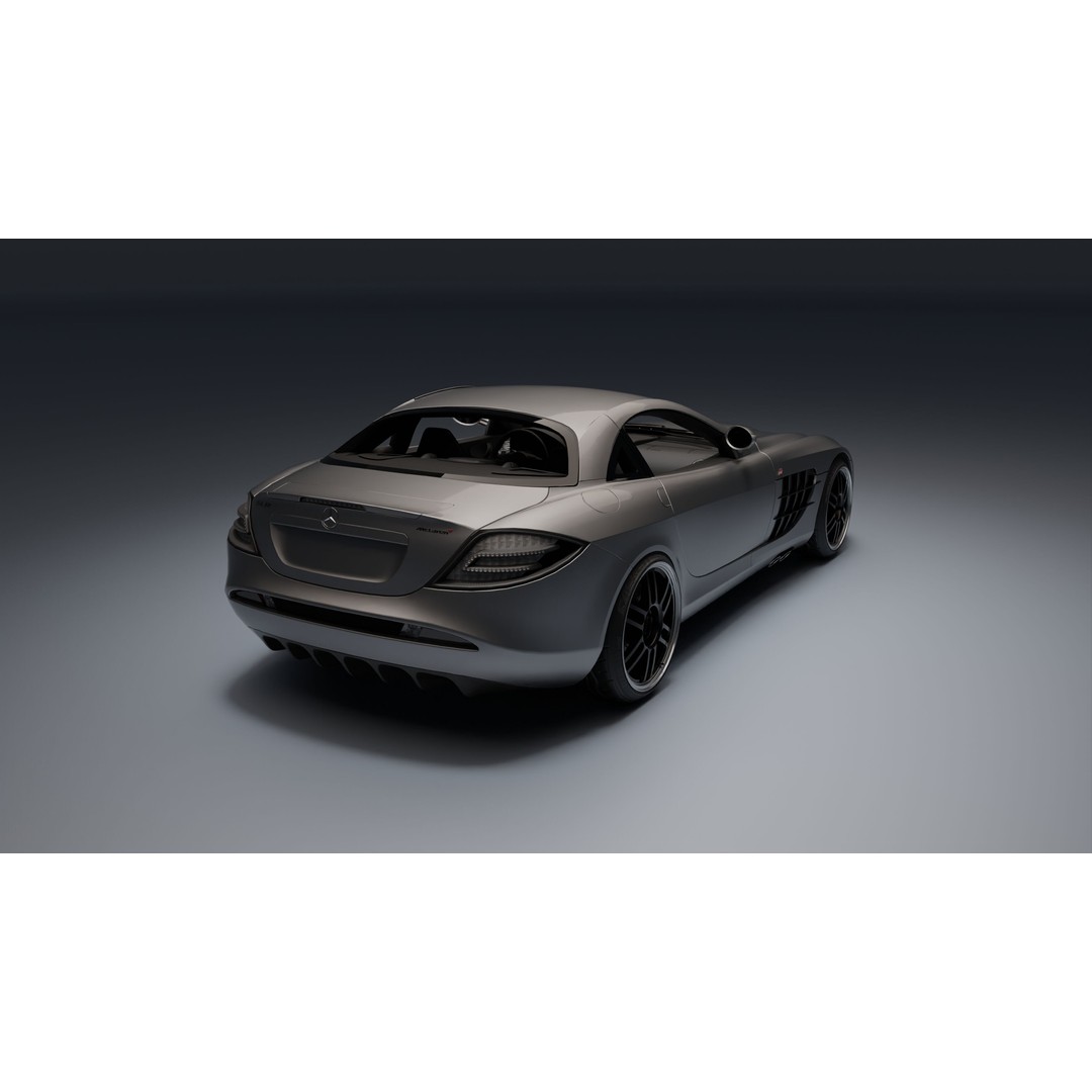 Mercedes-Benz SLR McLaren 722 3D Model – Low Poly Game-Ready Asset, Blender, FBX, OBJ - View 18