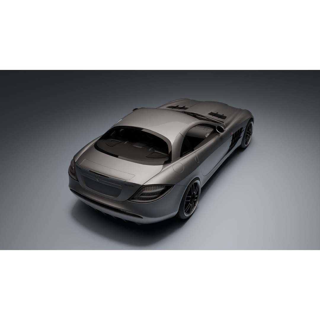 Mercedes-Benz SLR McLaren 722 3D Model – Low Poly Game-Ready Asset, Blender, FBX, OBJ - View 19