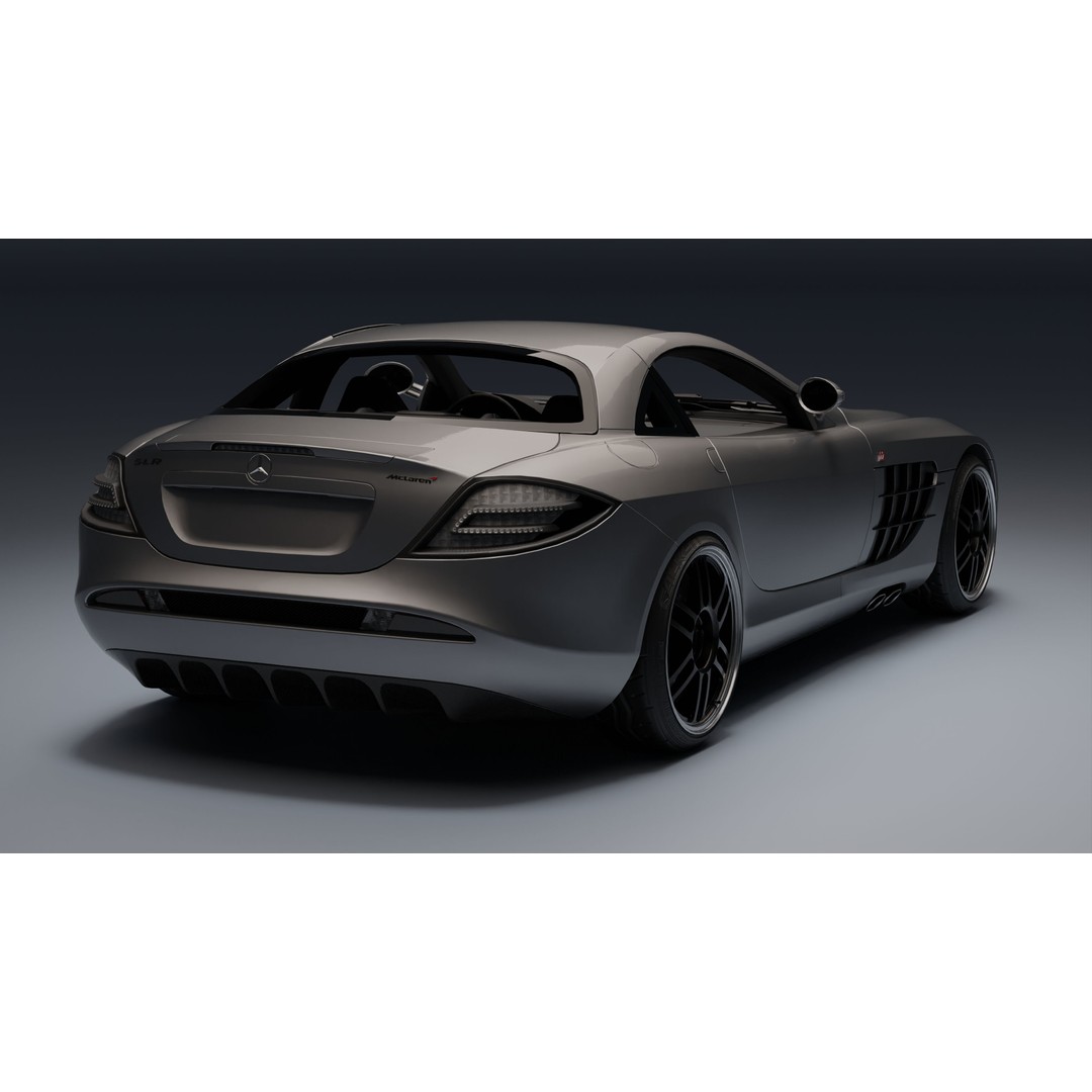 Mercedes-Benz SLR McLaren 722 3D Model – Low Poly Game-Ready Asset, Blender, FBX, OBJ - View 26