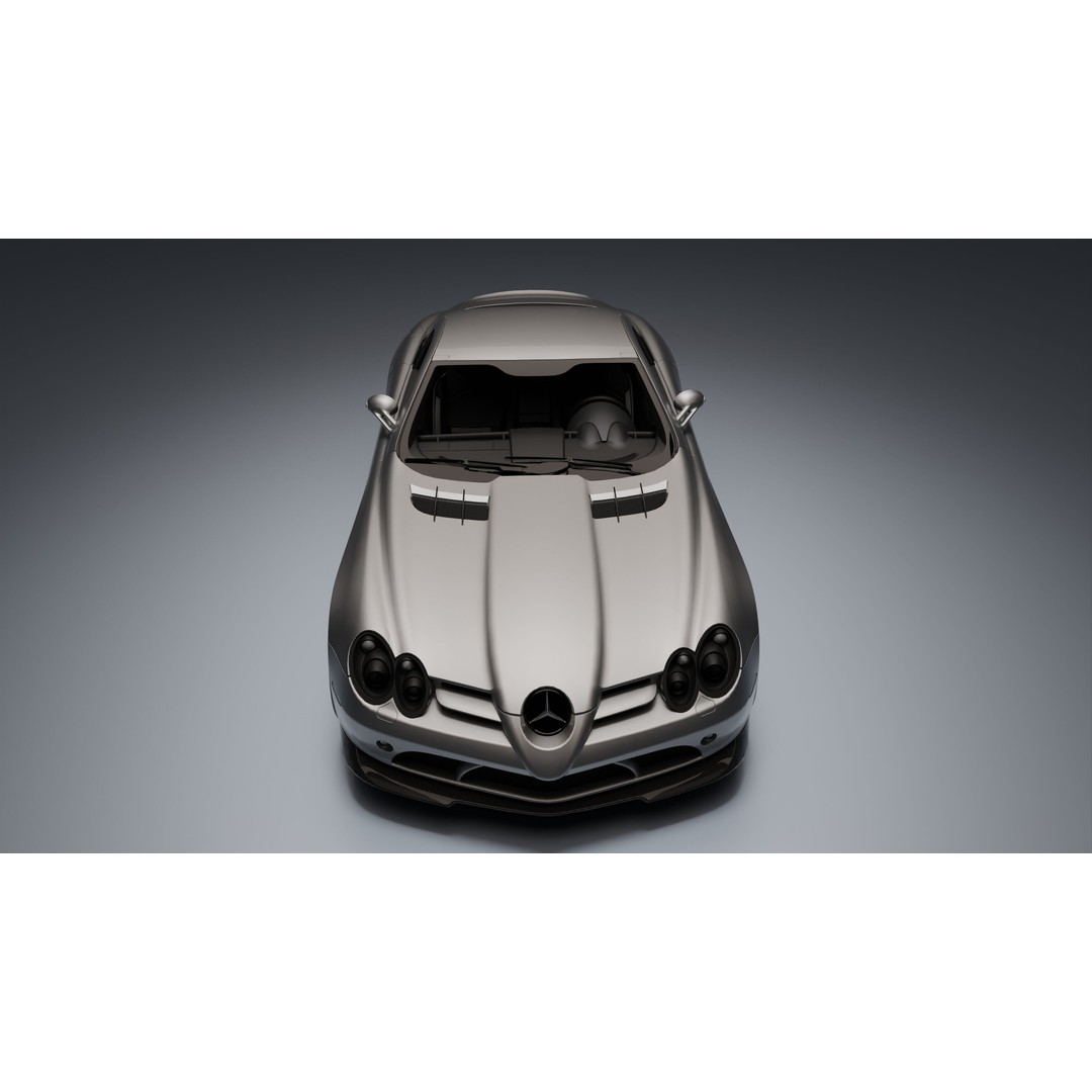 Mercedes-Benz SLR McLaren 722 3D Model – Low Poly Game-Ready Asset, Blender, FBX, OBJ - View 27